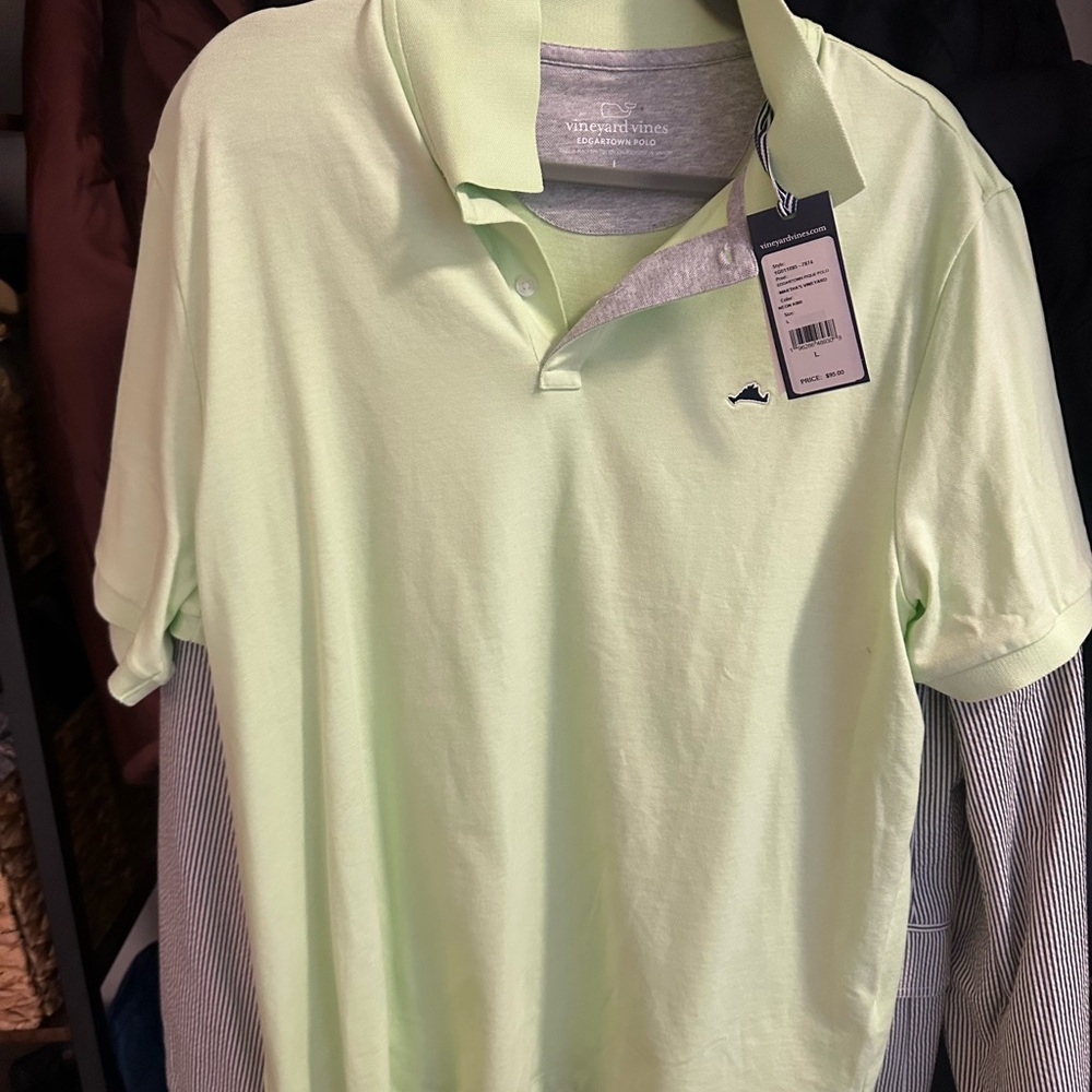 Vineyard Vines Men's Mint Green Polo Shirt